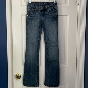 Dark straight leg jeans